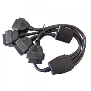  Practical Black Obd2 Diagnostic Cable , Elm327 Transfer Diagnostic Obd Cable For Bike Manufactures