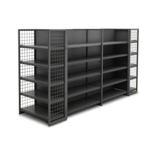 Supermarket Wire Display Shelving Rack Custom Retail Store Gondola Mesh Shelf