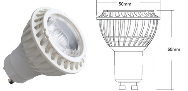 Jewelry store COB 5W GU10 led spotlight maunfacturer