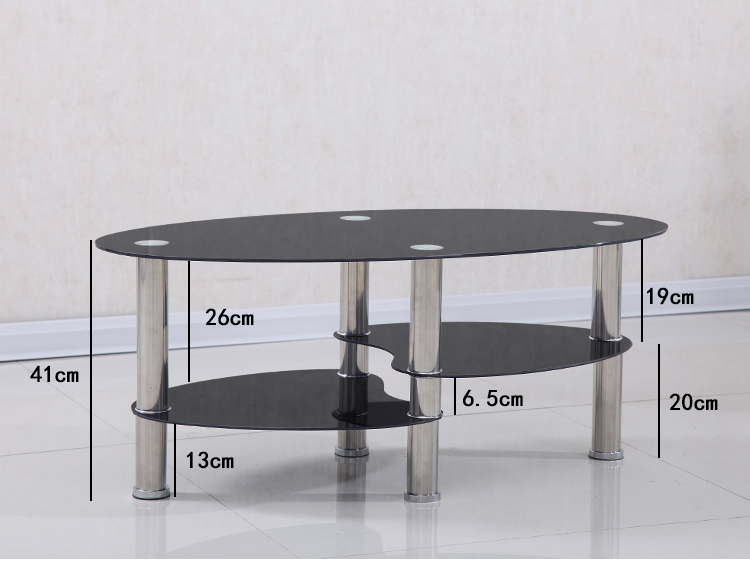 Luxury Modern Coffee Table , Multifunctional Round Glass Center Table
