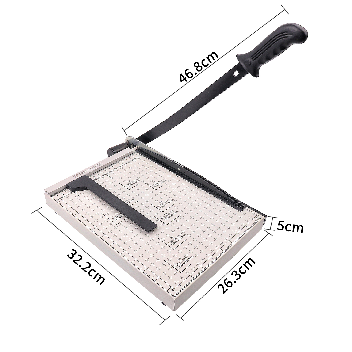 A4 Desktop Guillotine Paper Cutter Trimmer Cutting thickness 12 Sheets 80gsm 1.55 Kg