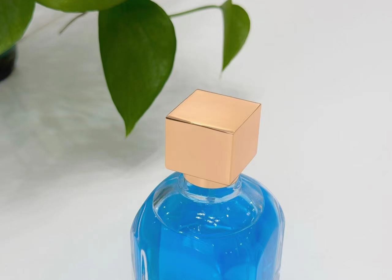Premium Zamak Square-Shaped Metal Perfume Cap Lids With High-Quality Zinc Alloy