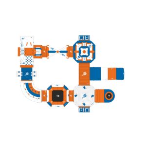 Durable Airtight Inflatable Floating Water Park , Inflatable Party Island