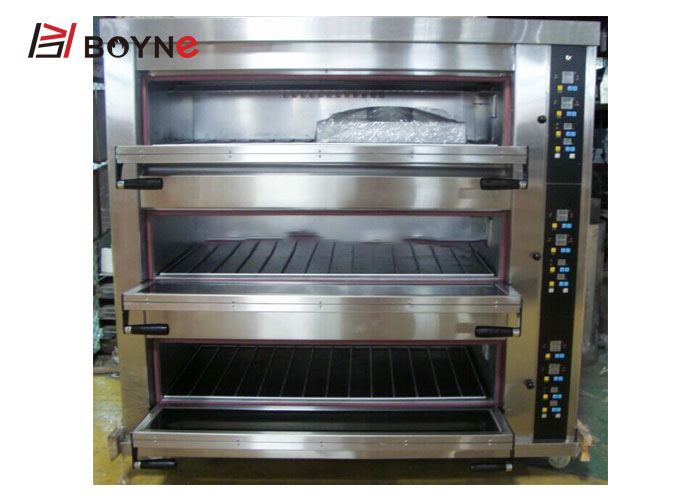 Double Layer Six Trays 380v Oven Electric Stainless Steel for Restaurant