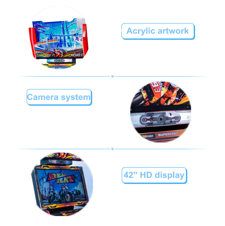 42 Inch Dead Heat Riders Arcade Racing Simulator Multiple Players Street Motor Game Machine