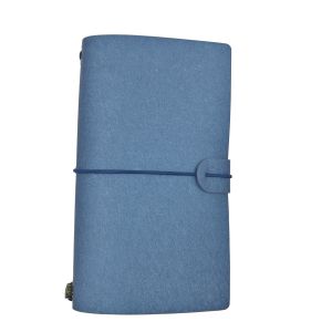 A6 PU Leather Notebook Journal 160pp Eliastic Band CMYK Printed