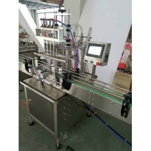 Inline Filling Machine 4 Nozzles Liquid Filling Machine Automatic Overflow