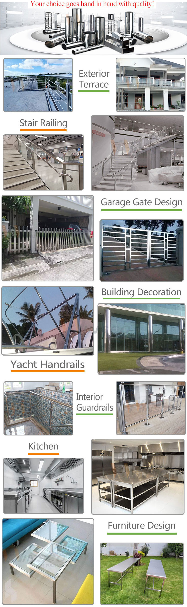 Brushed Mirror Inox Decorative Hollow Stainless Steel Rectangular Pipe 30mmx10mm 40mmx20mm 60mmx30mm Ss 201 304 316