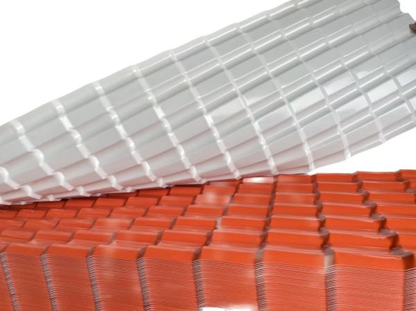 Anti UV ASA Synthetic Resin Roof Tile For Park Cover Villa Greenhouse Building