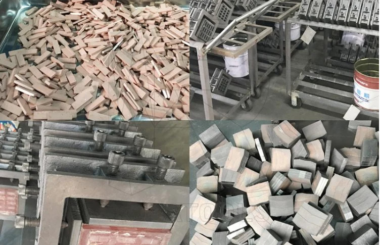 Diamond Edge Cutting Segment 24*8*10mm Opening Grinding Marble Cutting Segments For Blade D1200mm