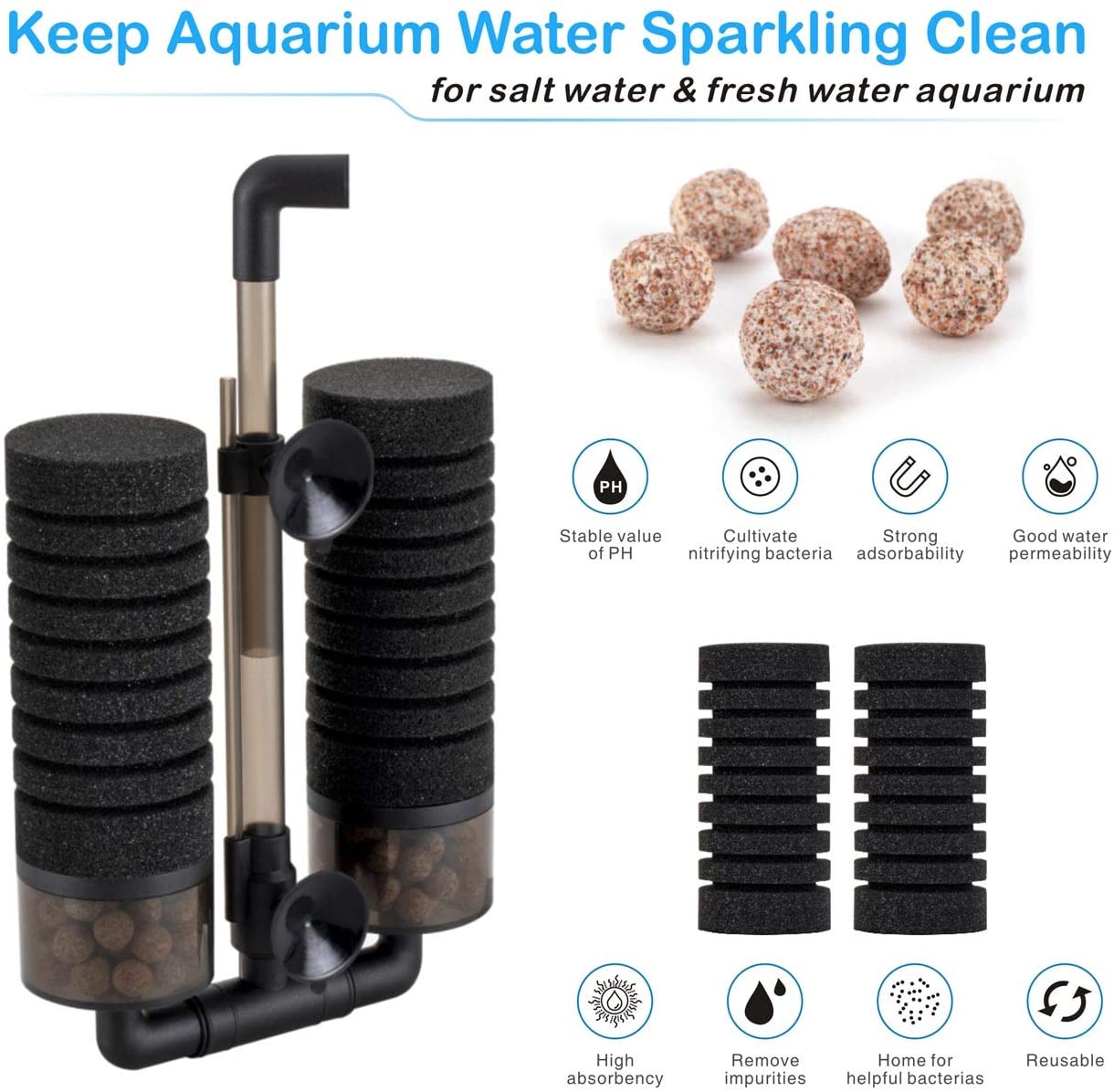 Fresh Water 10 Gallon Bio Aquarium Water Filter