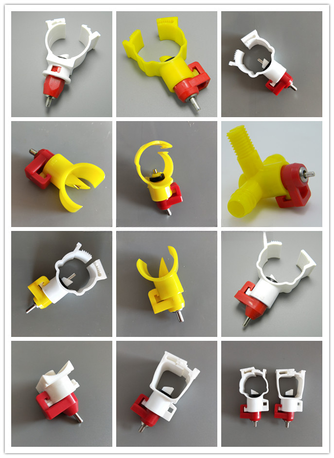 Poultry Feeder Drinker 25mm PVC Pipe Clamp Yellow For Poultry Water Supply
