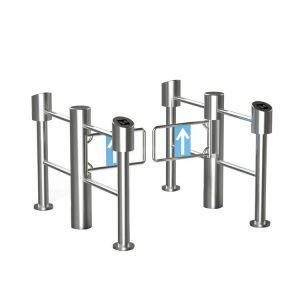 Bidirectional Single Pole Security Swing Barrier Turnstile Remote Access Control