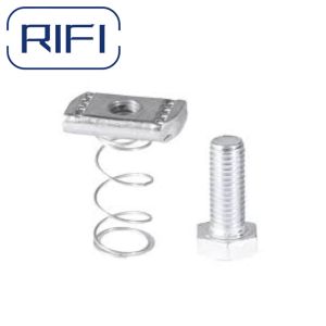 Spring Loaded Design Metal Hardware Fasteners Welding Square Spring Nut 1/4"-1/2