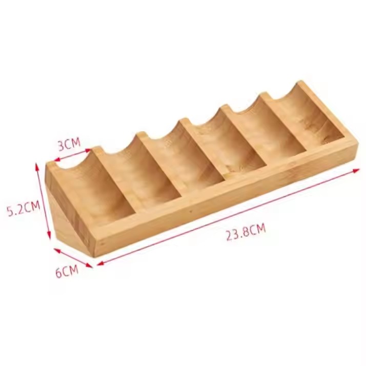 amboo Wood Essential Oil Bottle Storage Holder wooden display stand