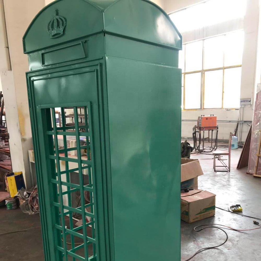 Powder Coating 240cm Plated Public Antique Phone Booths