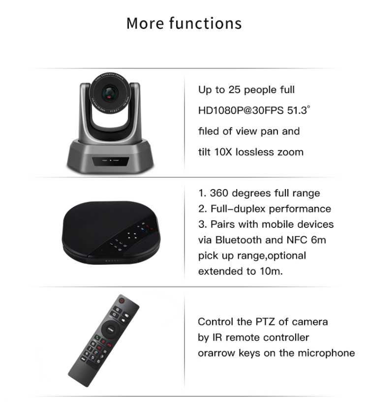 Tevo-Va3000e Performance USB Video Conference 10X Zoom Camera Video Conferencing Camera