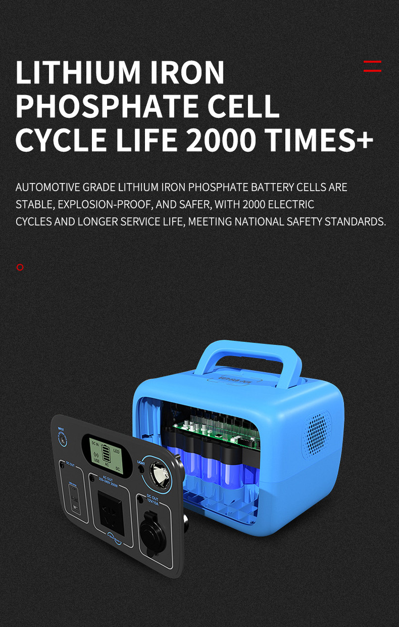 Portable outdoor power supply 300W AC output power 300Wh capacity outdoor camping stall energy storage power supply