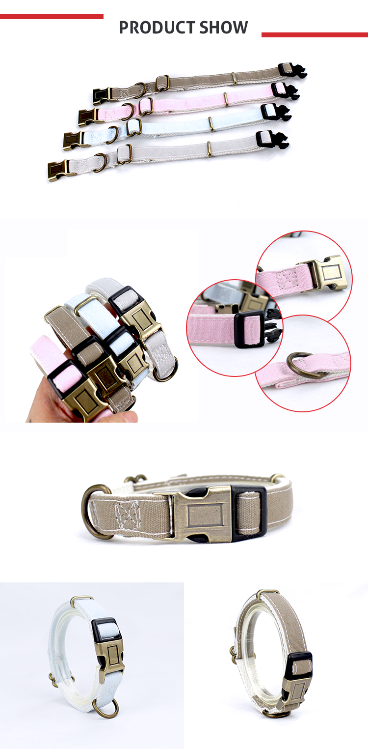 Custom Canvas Fashion Dog Collar And Leash Set For Dogs Customerized