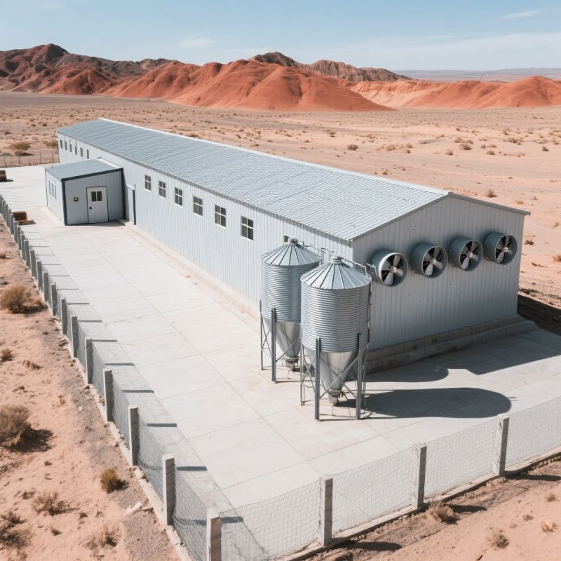 Prefabricated Steel Structure Poultry Layer Broiler Farm Building