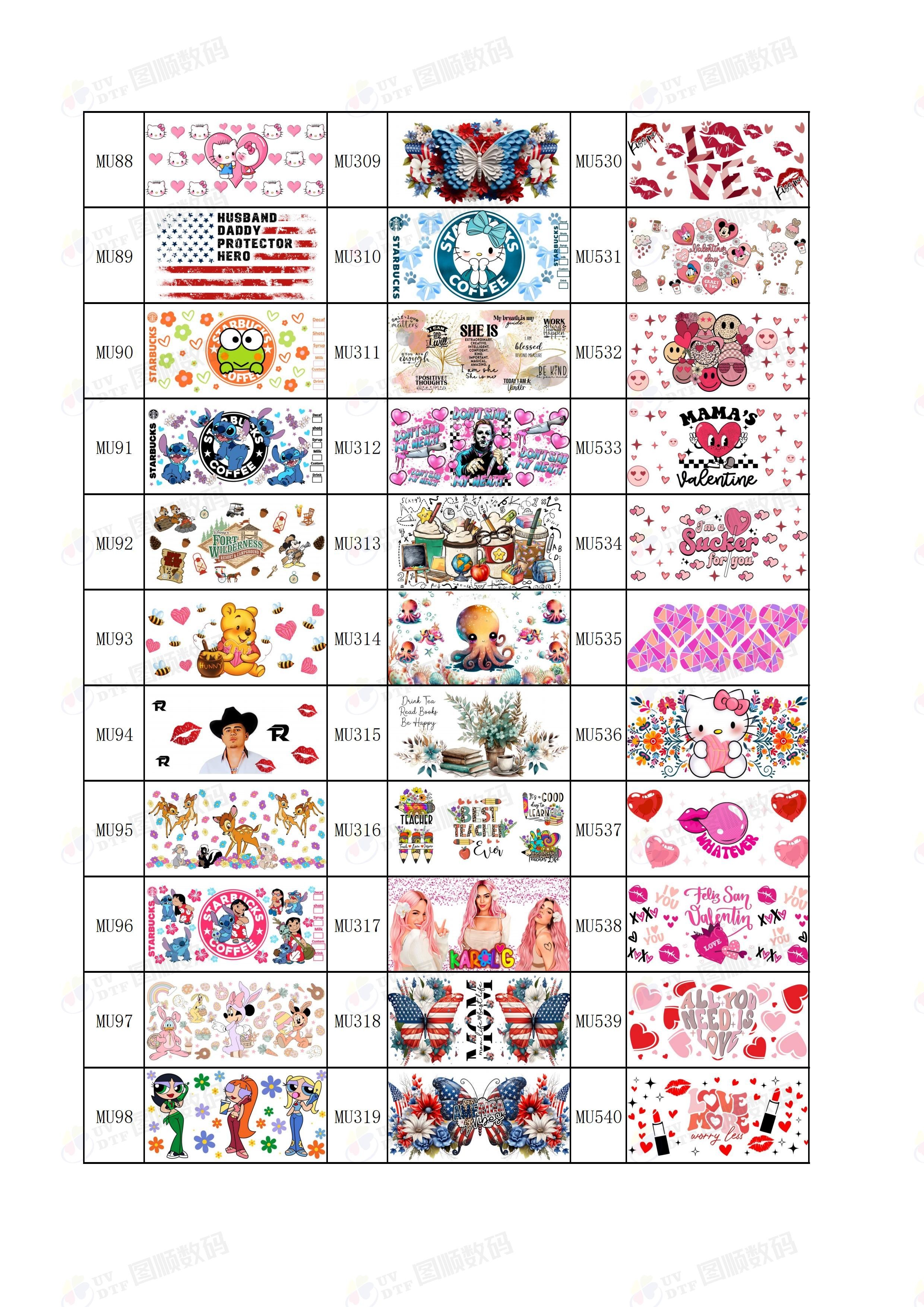 UV Varnish Sticker Custom UV DTF Cup Wraps ISO9001 SGS ROHS