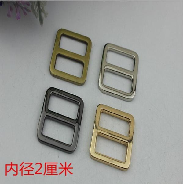 High quality 20 mm nickel color flat shape adjustable metal slide buckles for
