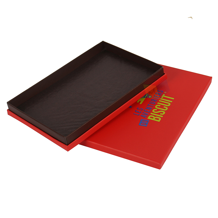 2 Piece Lid and Base Rigid Cardboard Biscuit Box for Eco-Friendly Packaging