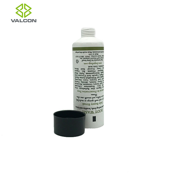 1 Oz Shampoo Plastic Lotion Tubes Black Cap Bottom Sealed Offset Printing Logo