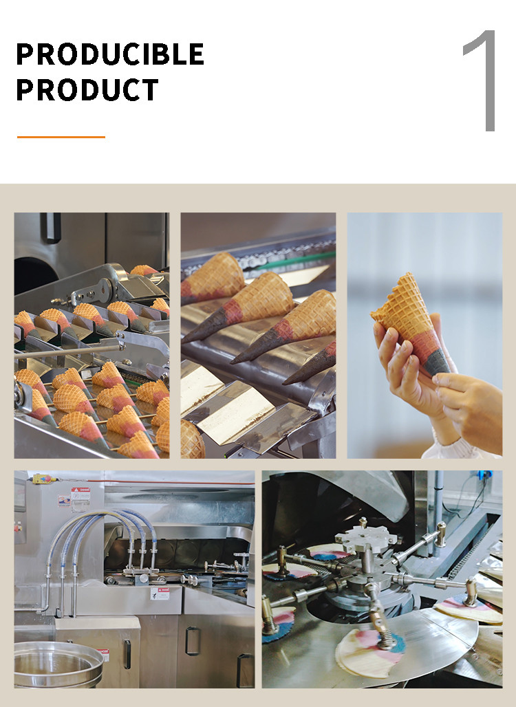 Multifunctional automatic rolling waffle baking equipment , 51 cast iron baking templates.