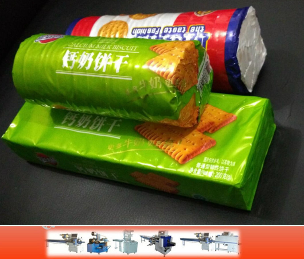 Swh-7017 Biscuit/Rice Cake/Wafer Automatic Over Wrapping Type Packing Machine