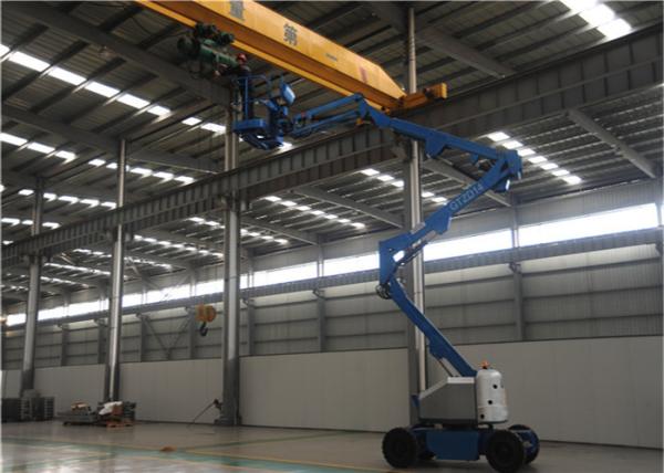 Accessing Narrow Space Single Man Lift , Aerial Boom Lift Precise Maneuverabilit