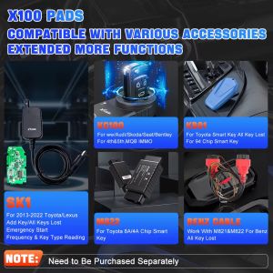 TOOL X100 PADS IMMO Key Programming Tools All Key Lost OBD2 All System