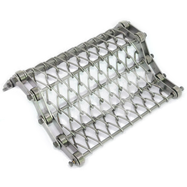 Food Processing Stainless Steel Wire Flat Chain Link Mesh Conveyor Belt
