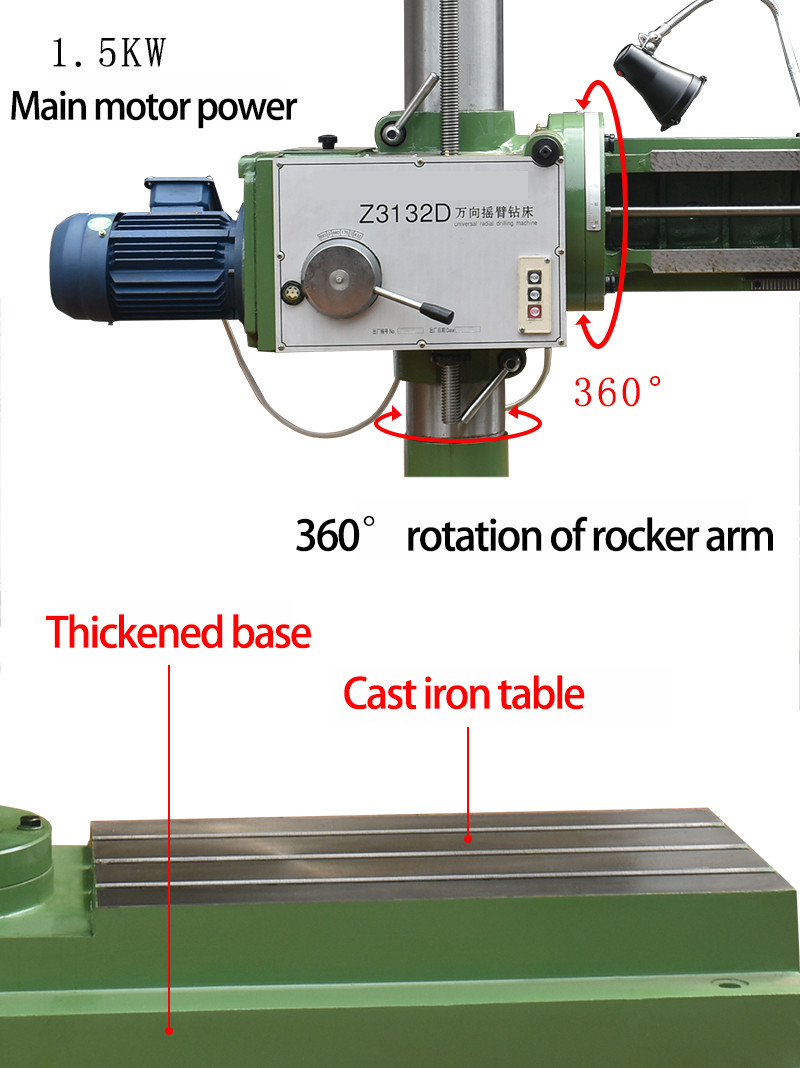 Universal radial drilling machine Z3132D Automatic Feed Radial Drilling Machine