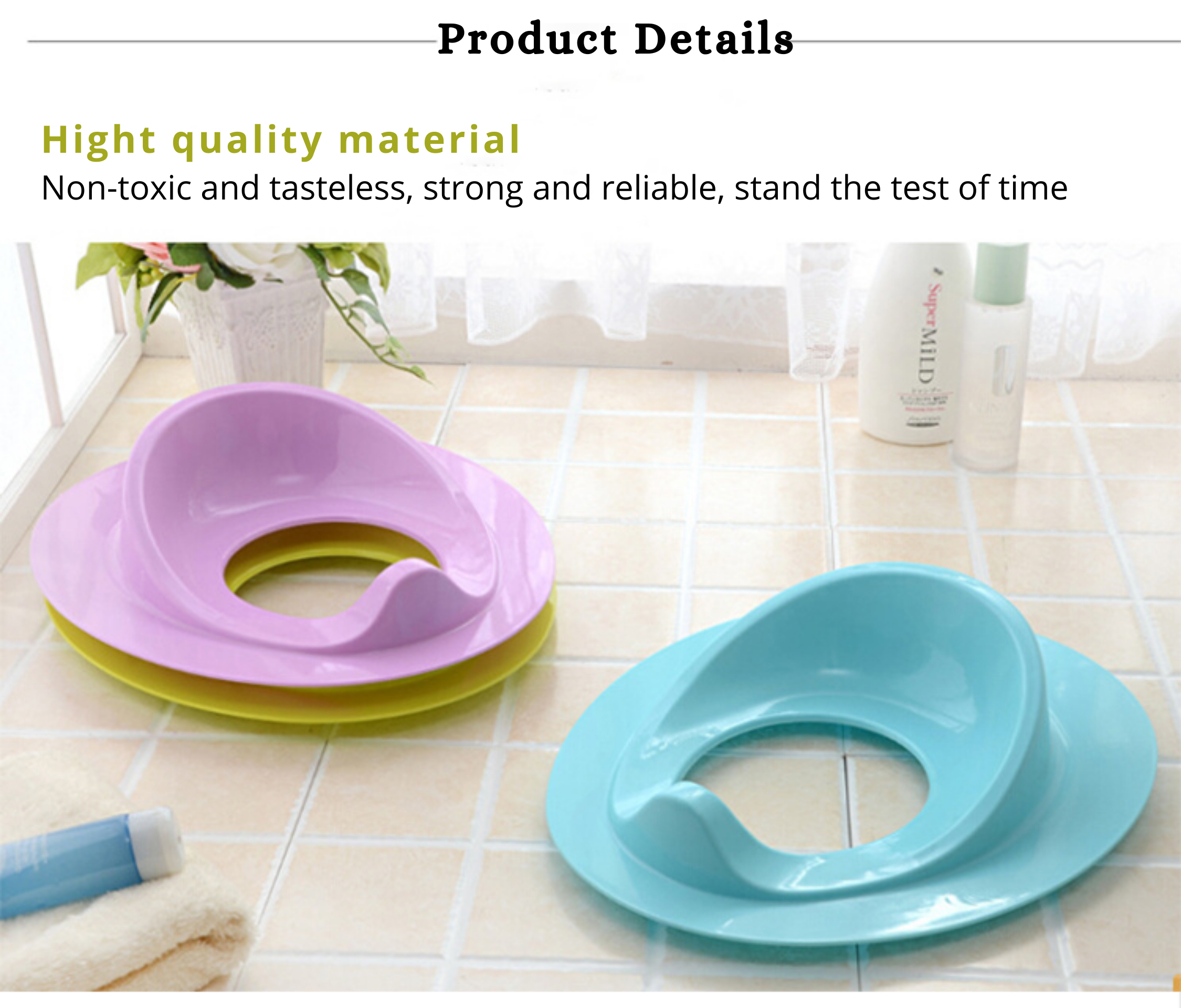 PP Eco-Friendly Kids Potty Training Seat Children'S Toilet Adapter Multifunctional
