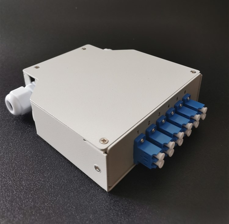 12 Core Cold Rolled Steel Fiber Optic Din Rail Terminal Box With Lc Duplex Adapter