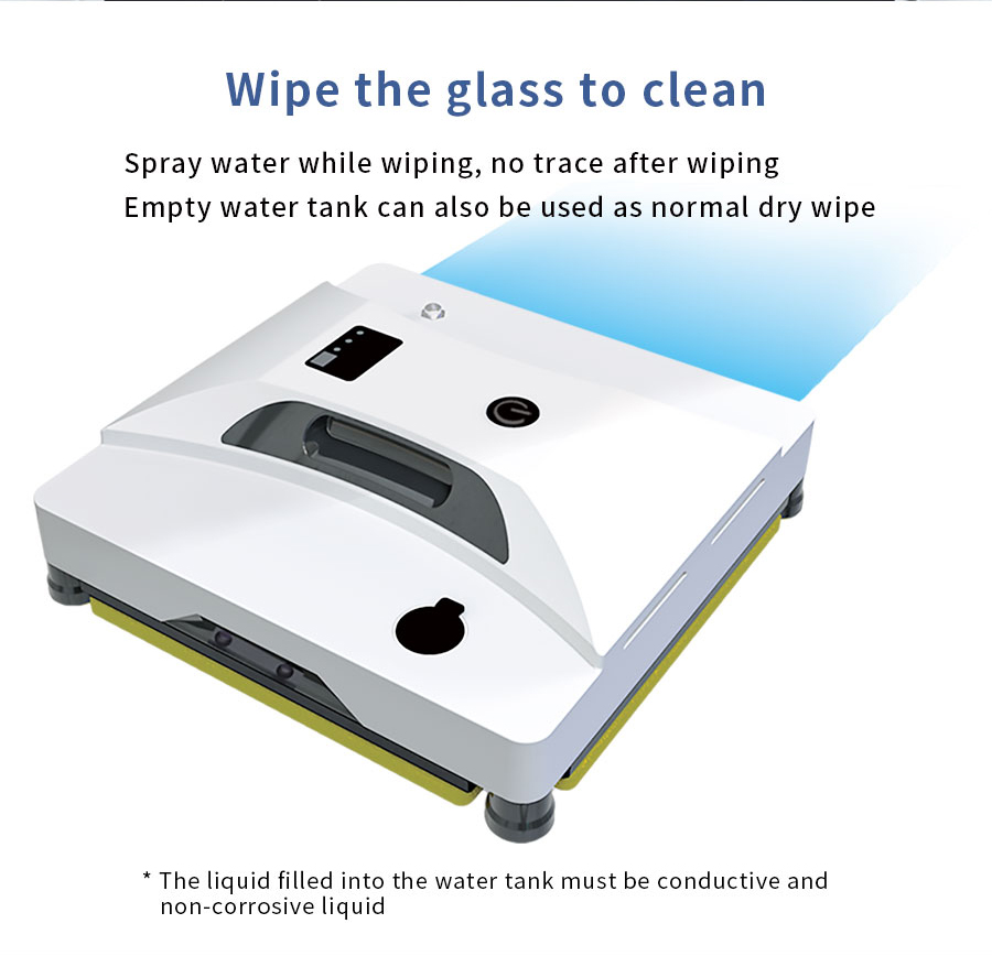 US Plug Rise Exterior Window Cleaning Robot with Remote Control and 500mAn Lithium Battery
