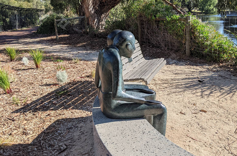 Cast bronze monument