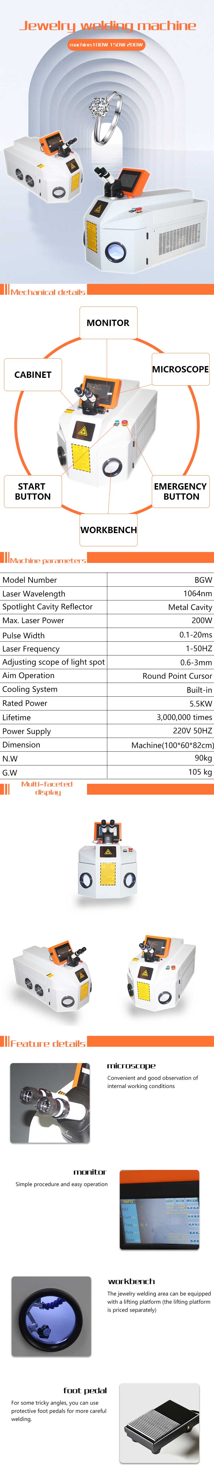200W Desktop Jewelry Laser Welding Machine and Affordable Welding Products for Gold Silver Platinum