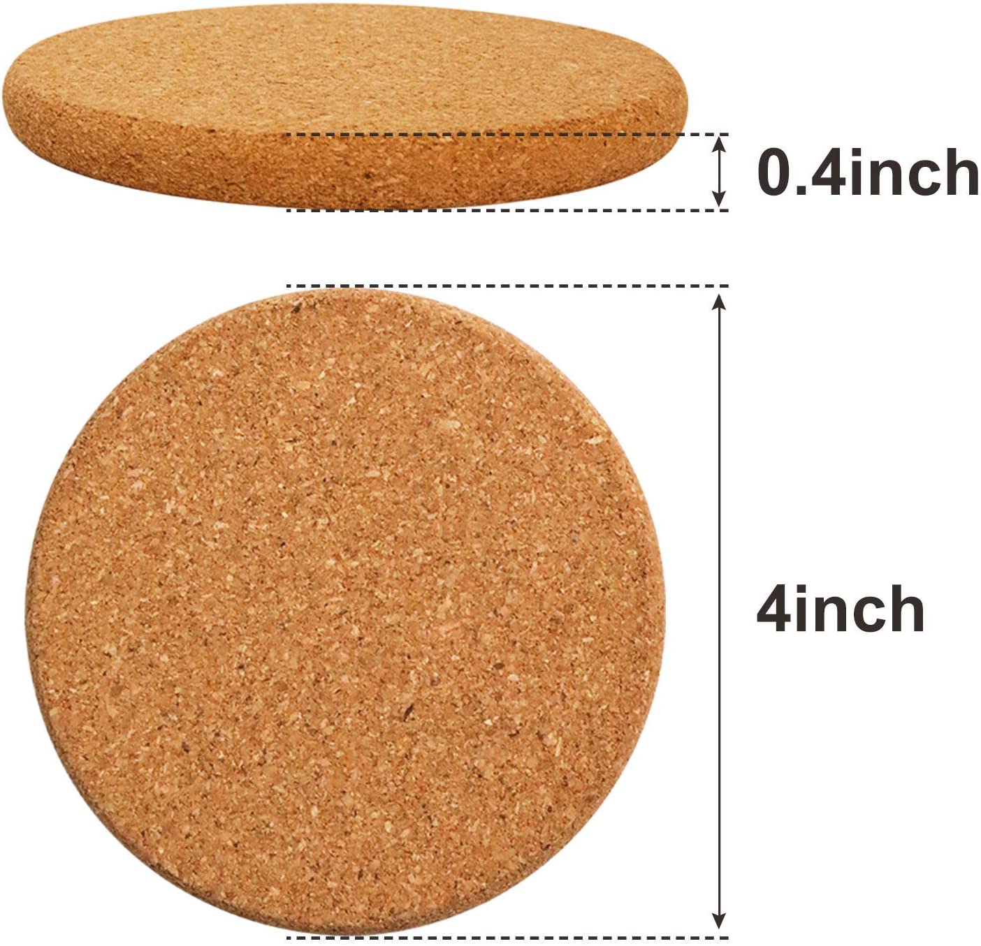 Wholesale Reusable Natural Cork Coasters With Metal Holder For Bar Glass Cup Table