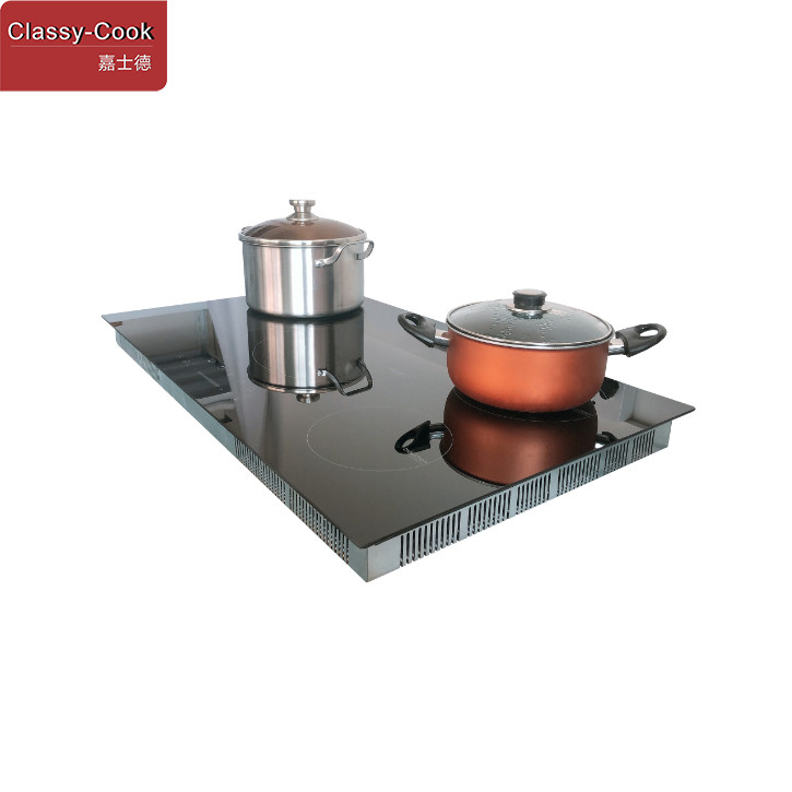 Flex Zone Half Bridge Speed Booster Surface Induction Cooktop With Rang Hood