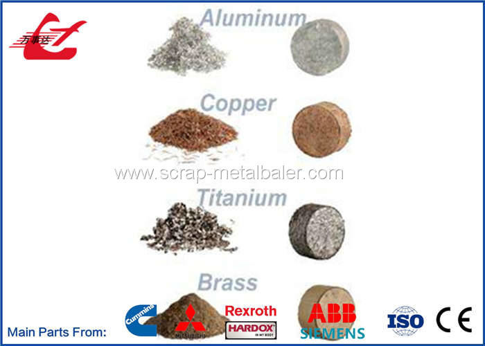 30kW Motor Hydraulic Metal Briquetting Machines For Steel Chips