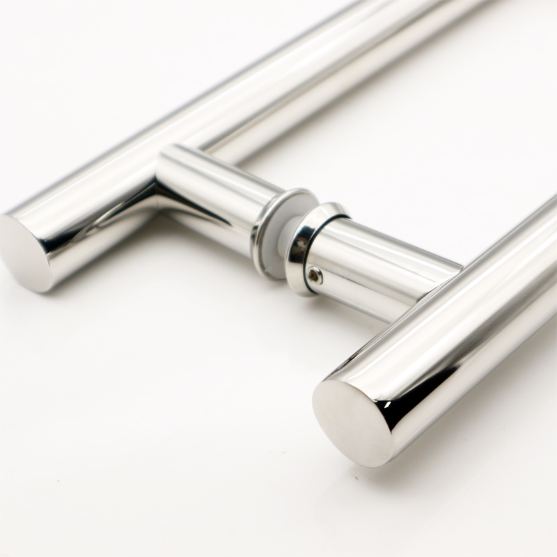 Villa Square Glass Door Handle Stainless Steel 304 Chrome Handle For Tempered Glass Door