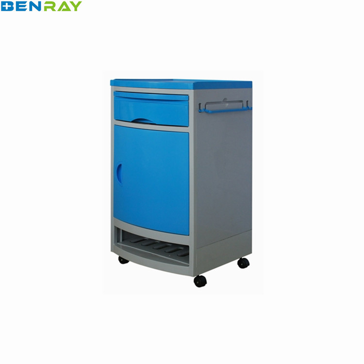 Hospital Medical Bed Side Cabinet Locker ABS Plastic Material