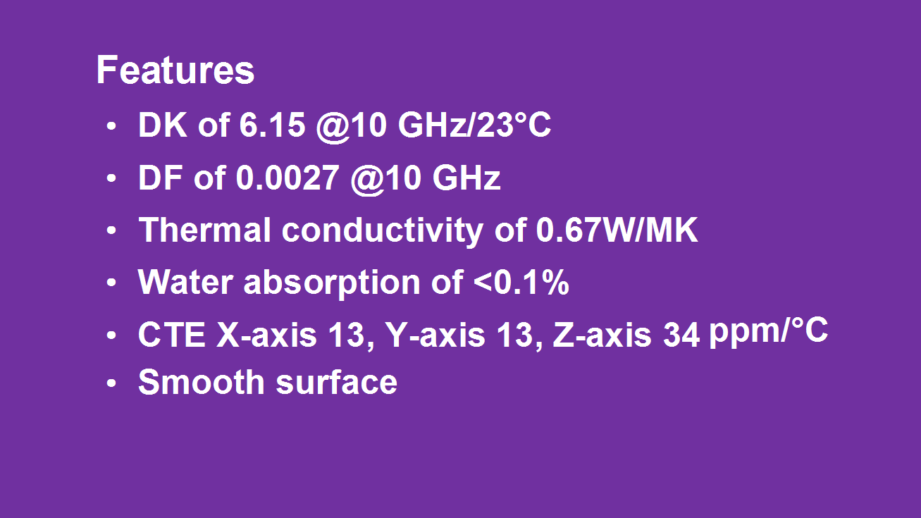 RO3206 high frequency circuit materials are laminates that contain ceramic