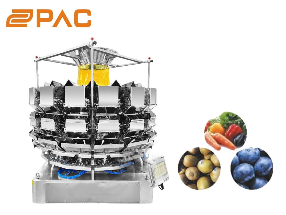 SUS304 Frame 14 Head PLC 5L Large Volume Fruits Nuts Multi-Head Weigher