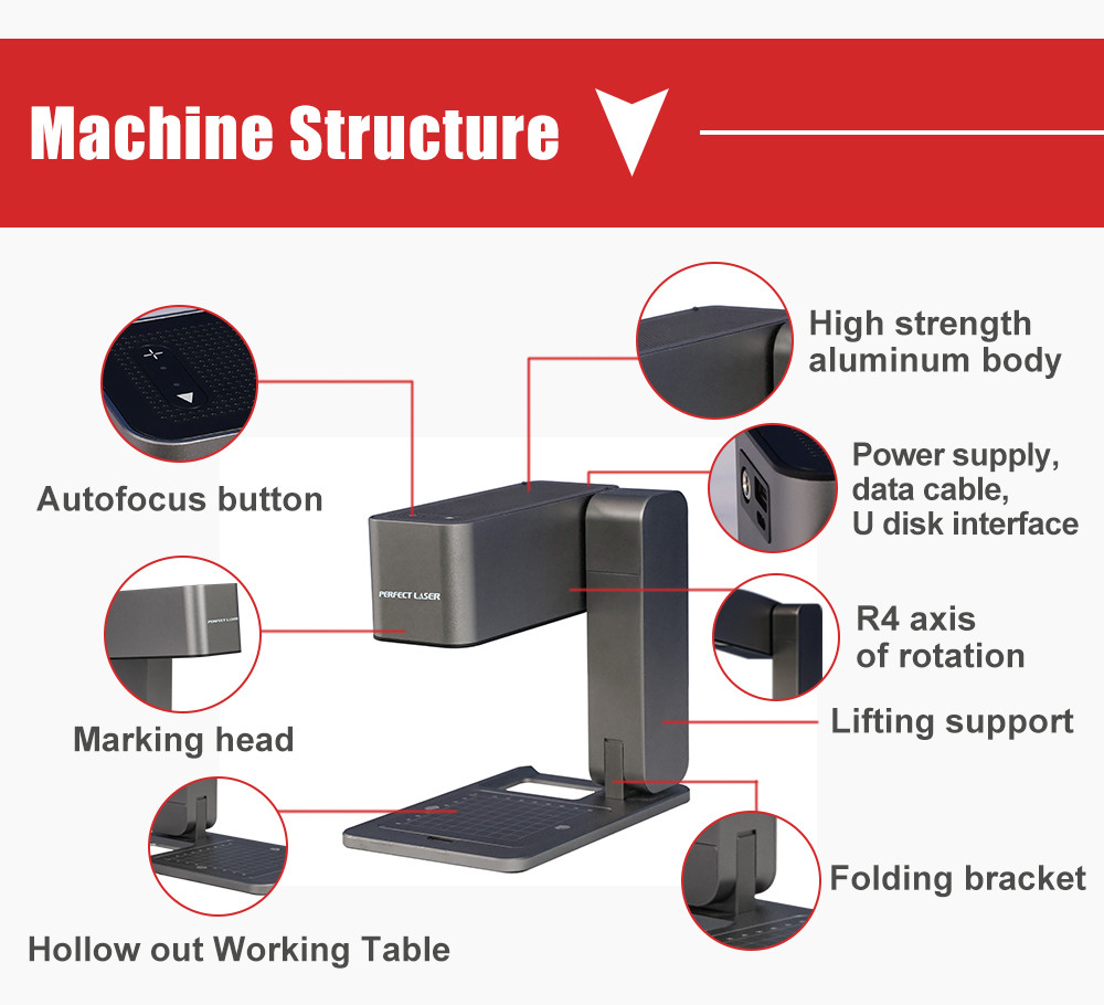 Automatic Laser Engraving Cutting Machine 5W Intelligent Mini Foldable Desktop 455nm