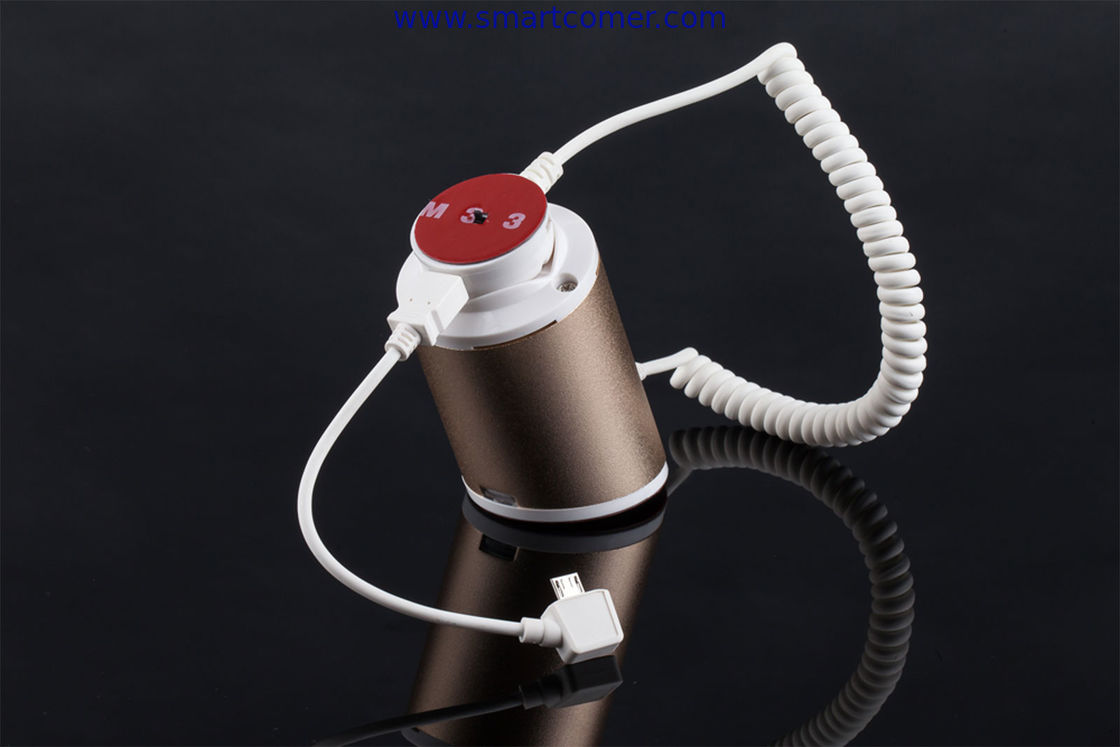 COMER Retail Shop counter Display Magnetic Mobile Phone Holder With Alarm And Charging