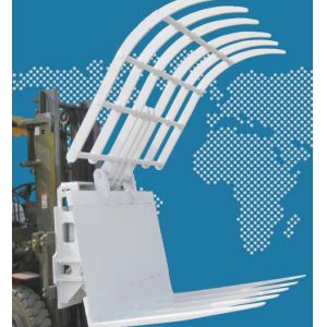 Width 1200mm Straw Waste Paper Clamp Forklift Attachment Hinged Broke Handler