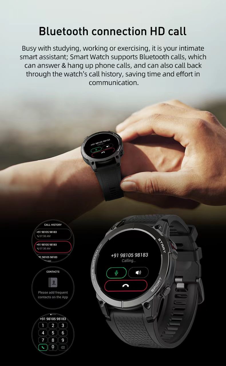 Amoled Display Smartwatch Outdoor S53 Smartwatch With Oxygen And Heart Rate